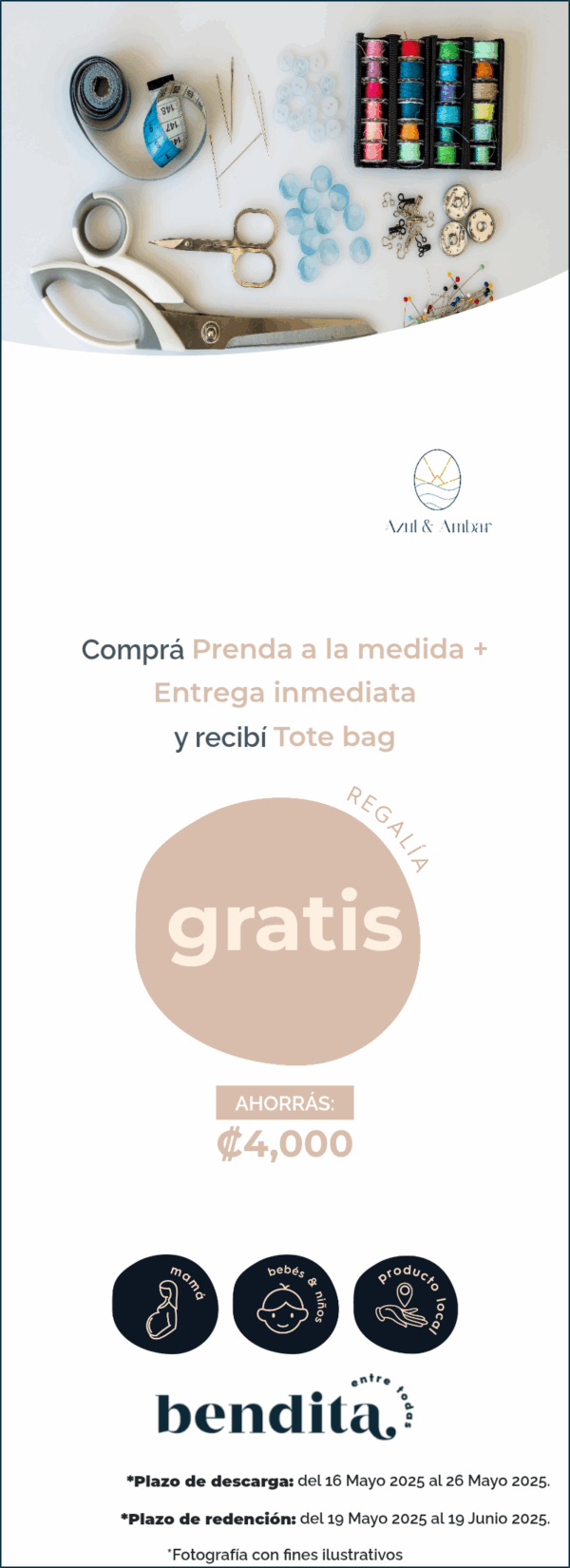 Azul y Ámbar: TOTE GRATIS