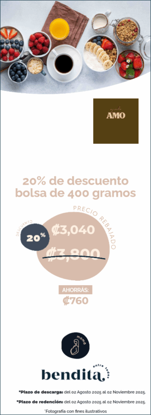 Amo Granola: 20% de descuento bolsa de 400 gramos